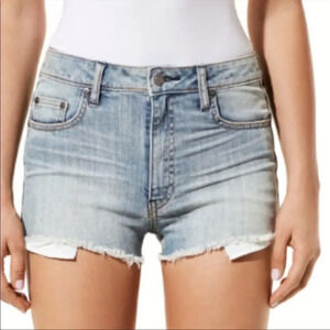 Talula denim light wash distressed shorts